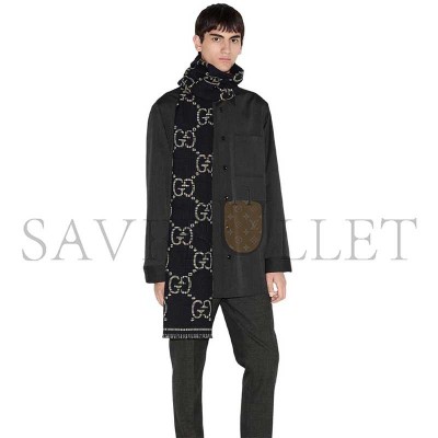 GUCCI GG CHECKERED WOOL SCARF 660025 (180*147cm)